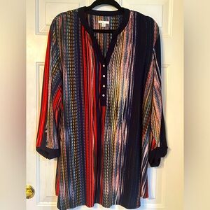 Multicolored C est 1846 tunic top, size 18/20